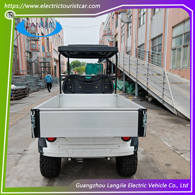 Warna Putih 2 Seats Electric Baggage Cart Buggy Dengan AC Motor Untuk Parkir