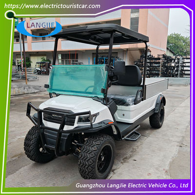 Warna Putih 2 Seats Electric Baggage Cart Buggy Dengan AC Motor Untuk Parkir