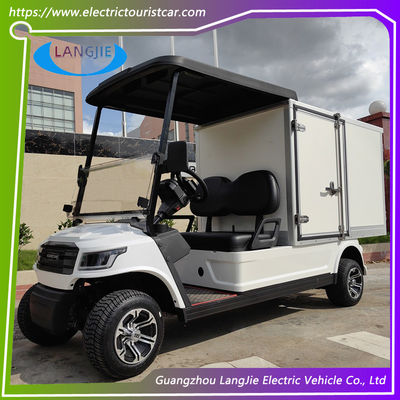 Putih 2 Penumpang Electric Golf Cart Pabrik AC motor 48V Electric Cargo Vehicle Untuk Parkir