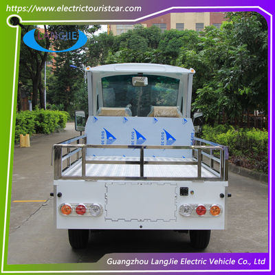 Kendaraan Kargo Listrik 2 Kursi Motor AC 48V Kendaraan Kargo Listrik Dengan Atap Untuk Parkir