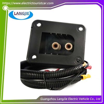 Ezgo Golf Cart Charging Socket Square TXT Socket Dengan Dua Komponen Lubang Bulat
