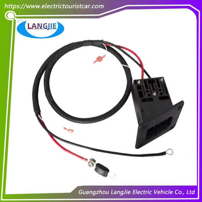 Ezgo Golf Cart Charging Socket Square TXT Socket Dengan Dua Komponen Lubang Bulat
