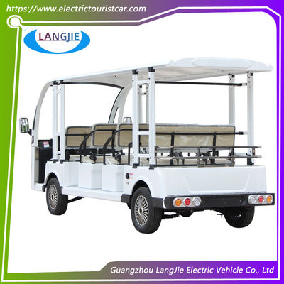 11 Kursi Kendaraan Listrik Berkecepatan Rendah 72V 7.5KW Mini Electric Sightseeing Car For Resort Car