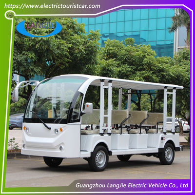 72V 7.5KW University Electric Tourist Car 11 kursi Baterai 6v * 12pcs Untuk Penyewaan Mobil Wisata
