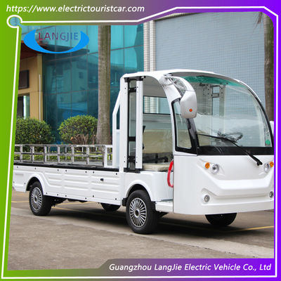 72V 7.5KW AC Motor Electric Baggage Cart Dengan Cargo Box Dan 2 Seater Golf Cart Putih Untuk Hotel