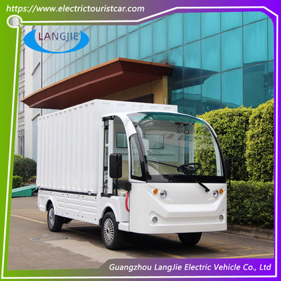 2 kursi gerobak kargo 72V 7.5KW AC Motor Kereta bagasi listrik Kotak kargo untuk taman pabrik