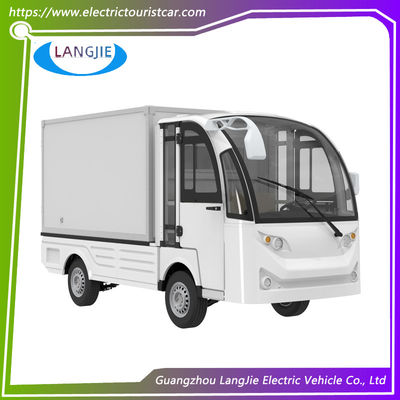 2 Penumpang 48V Electric Baggage Cart Dengan AC Motor Dan Cargo Box Kecepatan Rendah