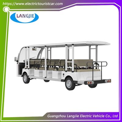 17 Seater Electric Car Tour AC Motor 72V Waktu pengisian 8 ~ 10h Untuk Penyewaan Mobil Wisata