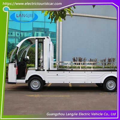 72V 7.5KW AC Motor Electric Baggage Cart Dengan Cargo Box Dan 2 Seater Golf Cart Putih Untuk Hotel