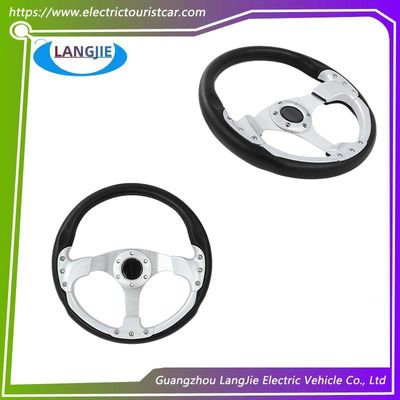 EZGO Fixed Black Frame Modified Steering Wheel Untuk Komponen Golf Cart