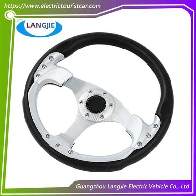 EZGO Fixed Black Frame Modified Steering Wheel Untuk Komponen Golf Cart