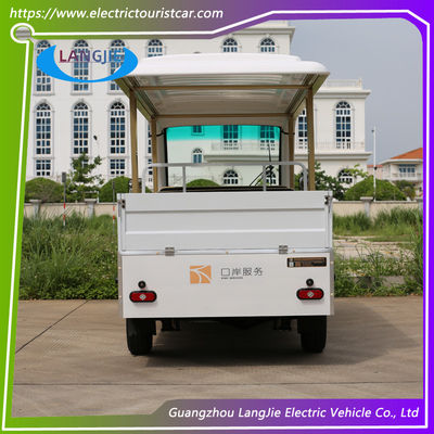 Warna Putih Mobil Petrol Listrik 7.5kW DAC Motor Didorong Baterai Dioperasikan Carry Van Dengan Kothak Kargo Tertutup