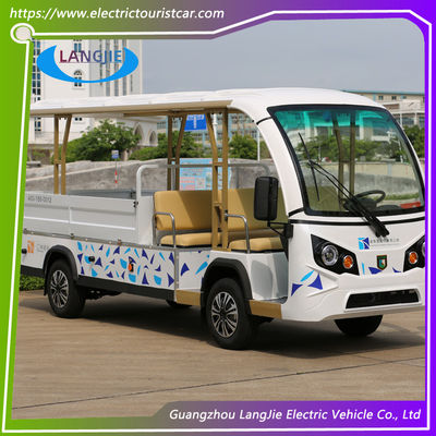 Warna Putih Mobil Petrol Listrik 7.5kW DAC Motor Didorong Baterai Dioperasikan Carry Van Dengan Kothak Kargo Tertutup