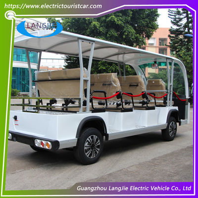 Harga yang bagus Mobil Listrik 11 Tempat Duduk 72V 7.55KW Bus Wisata Baterai Kering Dengan Kotak Kecil Untuk Hotel on line