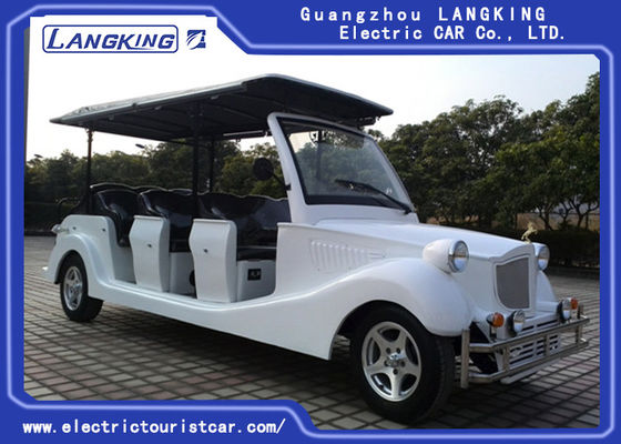 Listrik Didukung 11 Orang Mobil Golf Cart Klasik Dengan Penutup Gaya Keren