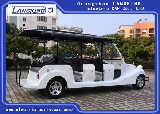 Listrik Didukung 11 Orang Mobil Golf Cart Klasik Dengan Penutup Gaya Keren