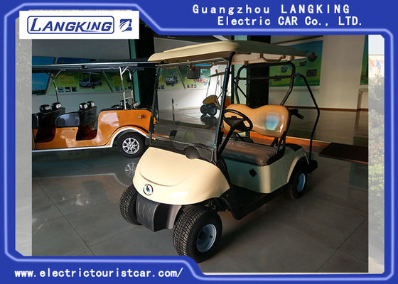 Beige Color Energy Saving 2 Cart Golf Person Untuk Tempat Rekreasi / Stadion