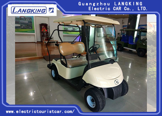 Beige Color Energy Saving 2 Cart Golf Person Untuk Tempat Rekreasi / Stadion