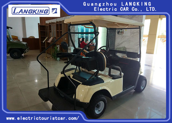 Beige Color Energy Saving 2 Cart Golf Person Untuk Tempat Rekreasi / Stadion