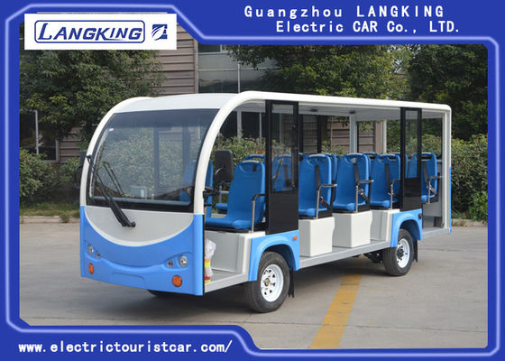 Mobil Pemandangan 14 Kursi Listrik 72V / 5,5 KW Dengan Pintu Untuk Taman Y140A-M