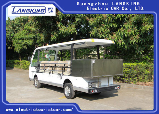 14 Seater Electric Sightseeing Bus, 72v Electric Shuttle Car dengan Fencing Cargo Box