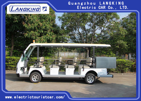 14 Seater Electric Sightseeing Bus, 72v Electric Shuttle Car dengan Fencing Cargo Box