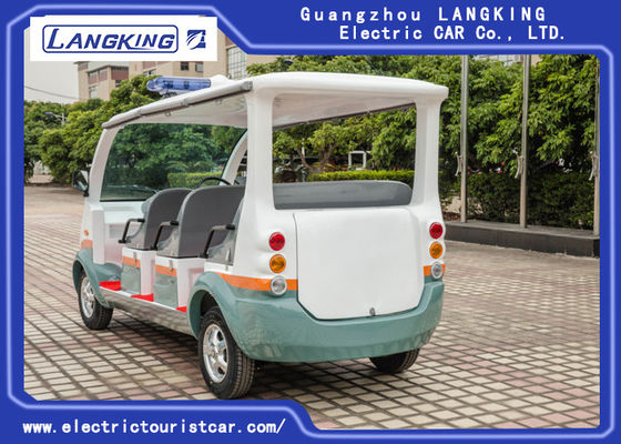 City Street 8 Kursi Mobil Patroli Listrik Fiber Glass Bahan Kursi Tubuh Dengan Tirai