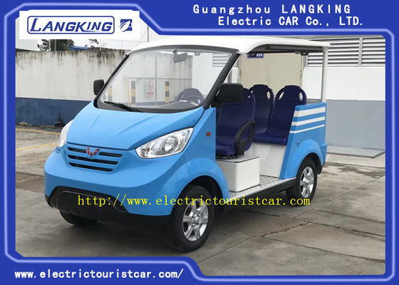 Kendaraan Turis Listrik Biru Bertenaga Baterai 8 Kursi Dengan Eksterior yang Stylish