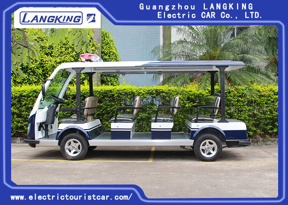 Harga yang bagus Mobil Antar Jemput Listrik 11 Seaters Village 72V / 5KW Dengan Lampu Besar Di Puncak Y113B on line