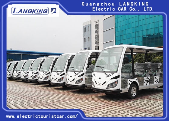 Kendaraan Antar-Jemput Listrik Warna Putih Dengan 11 Seater Nol Polusi Layanan Panjang