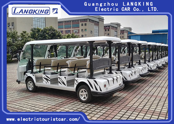 Kendaraan Antar-Jemput Listrik Warna Putih Dengan 11 Seater Nol Polusi Layanan Panjang