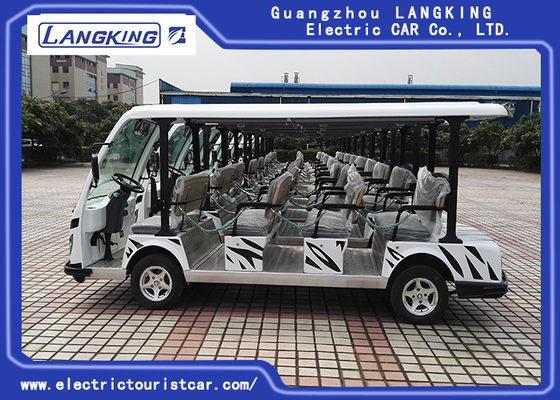 Kendaraan Antar-Jemput Listrik Warna Putih Dengan 11 Seater Nol Polusi Layanan Panjang