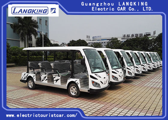 Kendaraan Antar-Jemput Listrik Warna Putih Dengan 11 Seater Nol Polusi Layanan Panjang