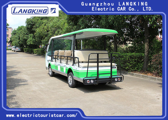 Mobil Antar-Jemput Hijau / Putih Listrik / Motor 7.5KM 72V 14 Seater Gerobak Golf Listrik Untuk Taman