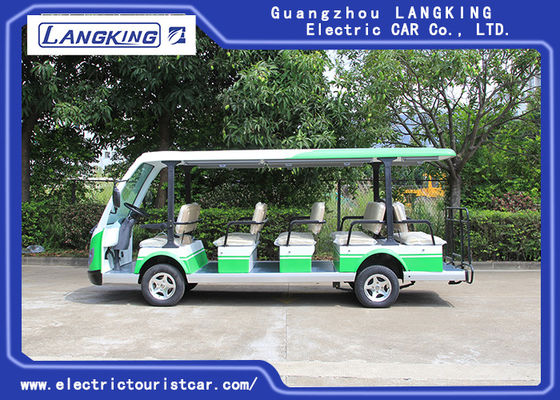 Mobil Antar-Jemput Hijau / Putih Listrik / Motor 7.5KM 72V 14 Seater Gerobak Golf Listrik Untuk Taman