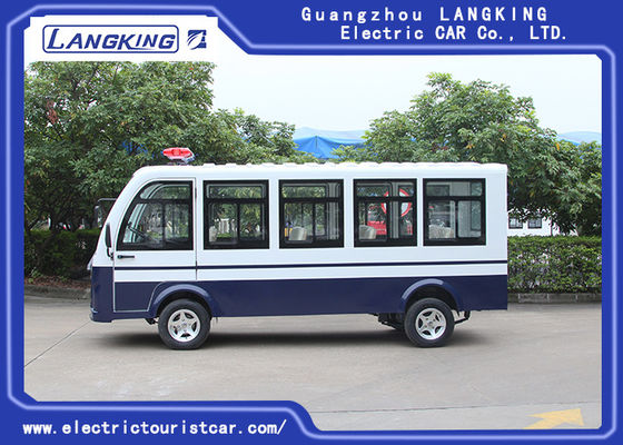 White 11 Seater Electric Shuttle Car Dilengkapi Dengan Shock Absorb / Pintu Yang Efektif