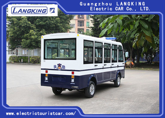 White 11 Seater Electric Shuttle Car Dilengkapi Dengan Shock Absorb / Pintu Yang Efektif