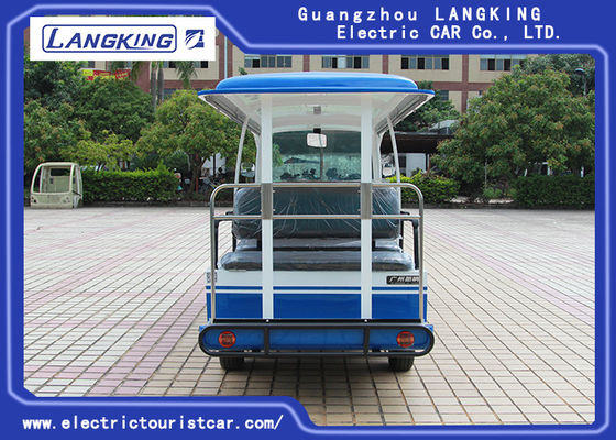 72V 14 Kursi Kendaraan Antar-Jemput Listrik Untuk Multi Penumpang 28km / H Maks.  Speed ​​Balck Seat With Curtain