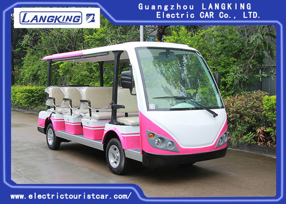 Merah / Putih 11 Penumpang Bus Wisata Listrik 72V 7.5KW Untuk Komunitas Hunian
