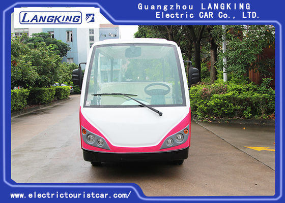 Merah / Putih 11 Penumpang Bus Wisata Listrik 72V 7.5KW Untuk Komunitas Hunian