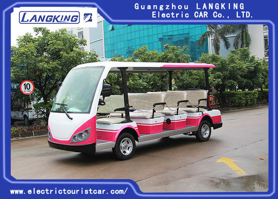 Merah / Putih 11 Penumpang Bus Wisata Listrik 72V 7.5KW Untuk Komunitas Hunian