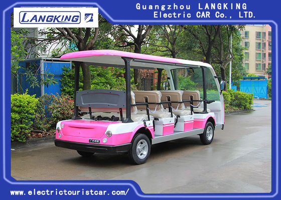 Merah / Putih 11 Penumpang Bus Wisata Listrik 72V 7.5KW Untuk Komunitas Hunian