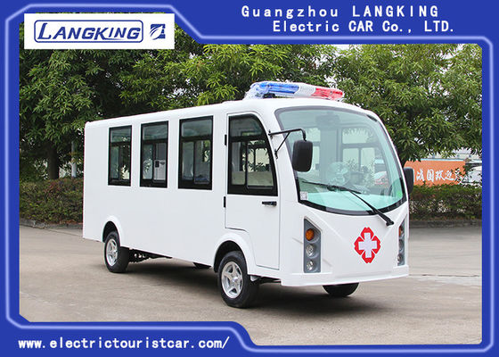 Warna Disesuaikan Electric Golf Cart Ambulance 8 Kursi + 1 Tempat Tidur 72V /7.5KW AC Motor