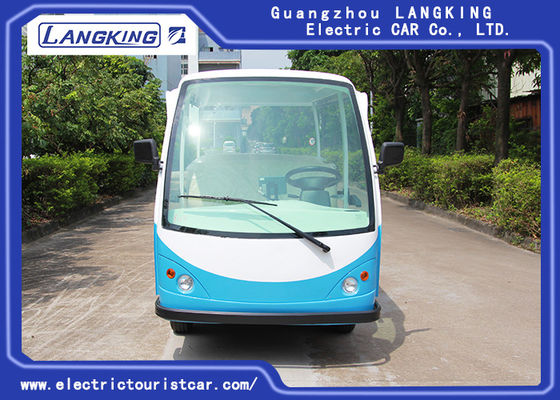CE Disetujui Kendaraan Angkutan Listrik Terbuka Atas / Sistem 48V DC 8 Penumpang Bus Listrik Mini 4 Roda
