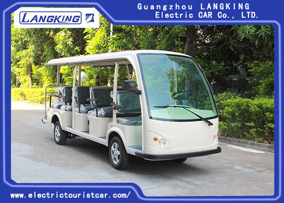 Kecepatan Rendah 72V 5.5KW Mini Mobil Tamasya Listrik / Bus Kursi Listrik 14 Kursi