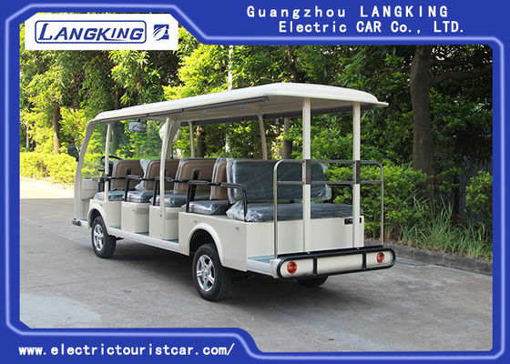Kecepatan Rendah 72V 5.5KW Mini Mobil Tamasya Listrik / Bus Kursi Listrik 14 Kursi